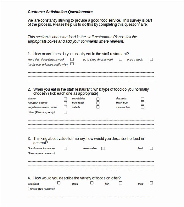 Customer Satisfaction Survey Template Word Awesome Survey Templates – 27 Free Word Pdf Documents Download