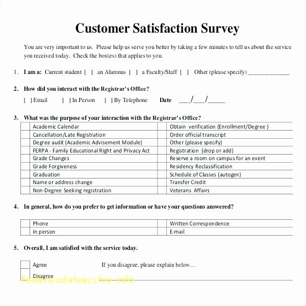 Customer Satisfaction Survey Template Word Beautiful Site Survey Template Word Questionnaire How to Client