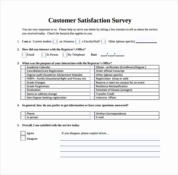 Customer Satisfaction Survey Template Word Luxury 13 Sample Customer Satisfaction Survey Templates to