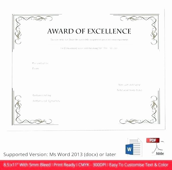 Customer Service Award Template Awesome Customer Service Excellence Award Template Award