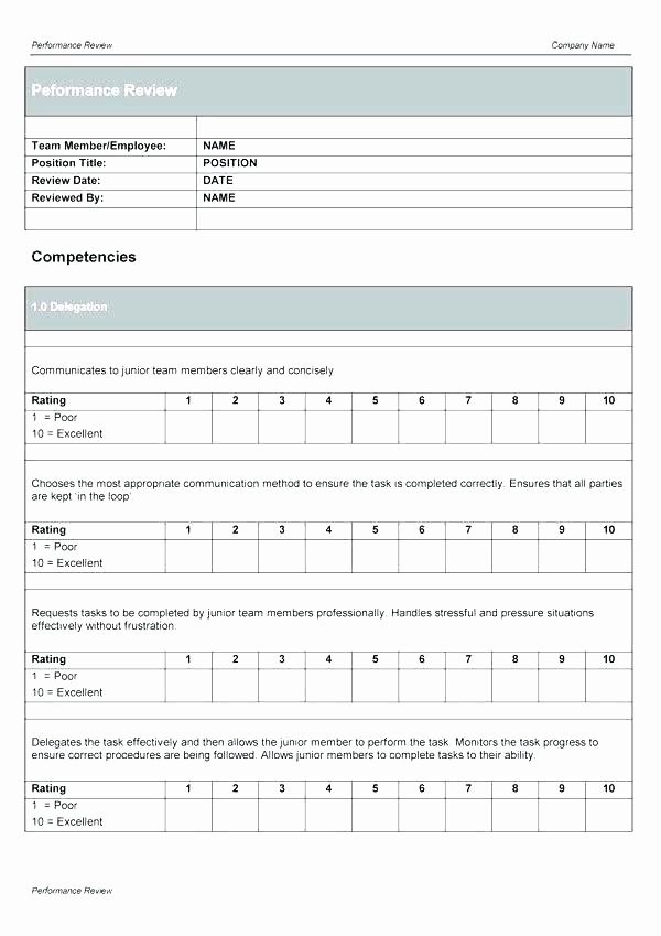 Customer Service Performance Review Template Awesome Performance Evaluation Template Word Gallery Mid Year