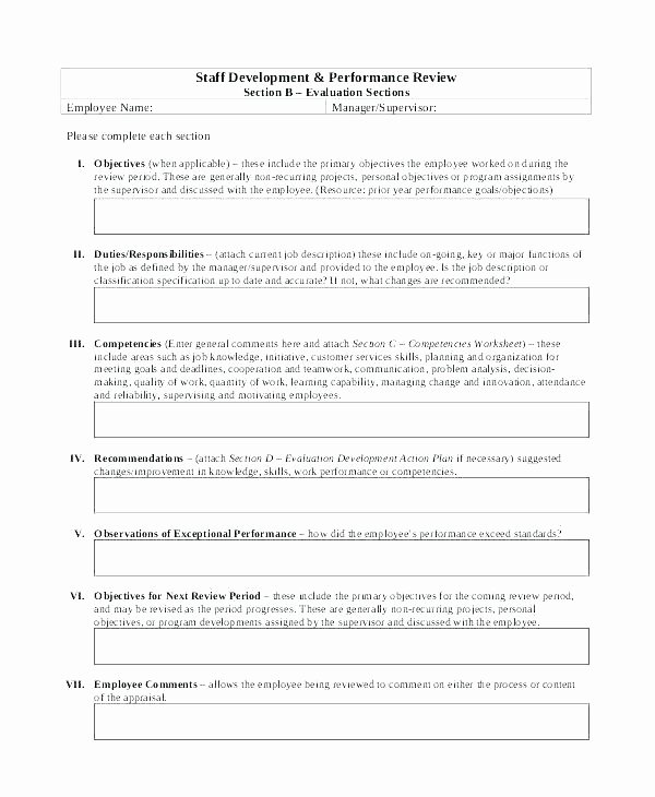 Customer Service Performance Review Template Awesome Staff Evaluation forms Templates Client Performance Review