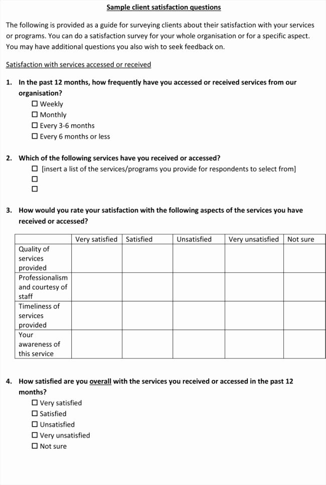 Customer Service Survey Template Awesome Customer Survey form Template Word Templates Resume