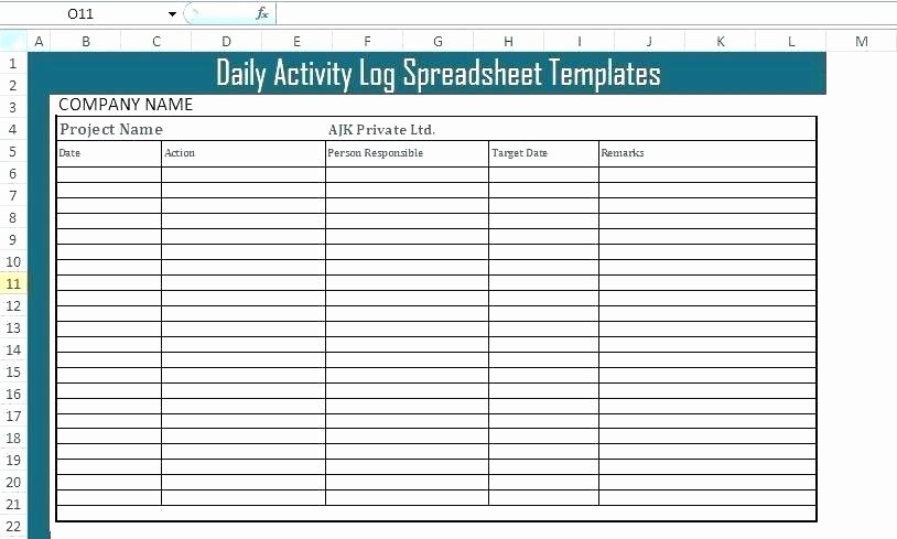 Daily Activity Report Template Excel New Daily Activity Report Template Excel Log Sheet why