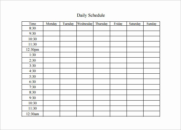 Daily Activity Schedule Template Beautiful 12 Activity Schedule Templates Word Excel Pdf
