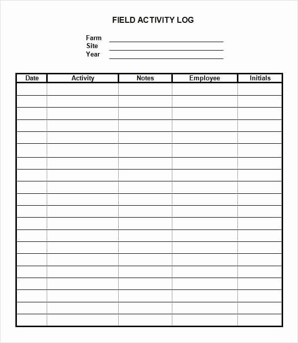 Daily Activity Schedule Template Luxury 10 Daily Activity Log Templates Word Excel Pdf formats