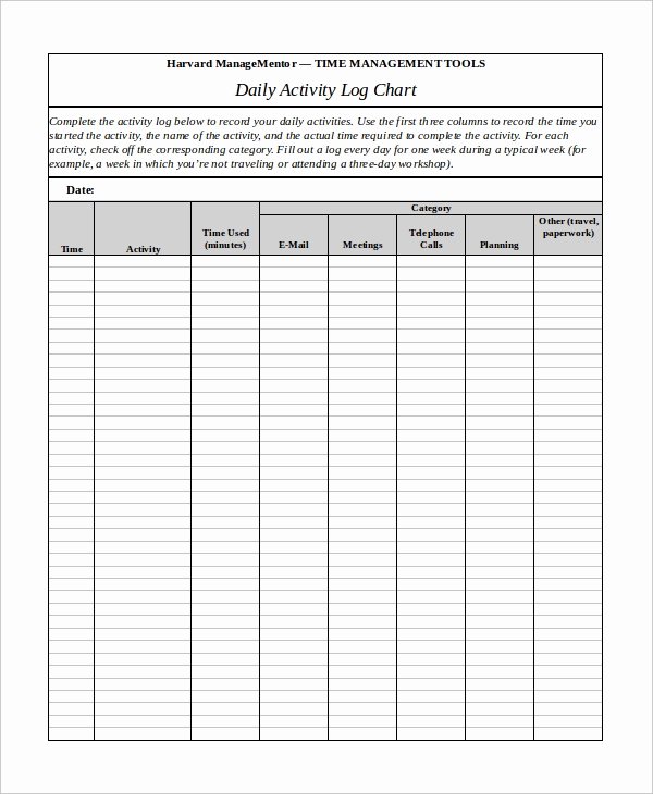 Daily Activity Schedule Template Luxury Activity Log Template – 12 Free Word Excel Pdf
