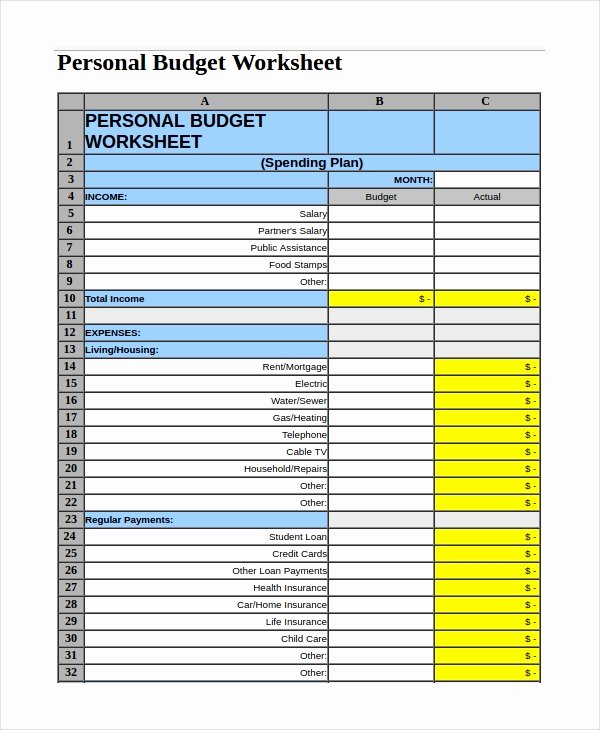 Daily Budget Template Excel Best Of Printable Bud Worksheet 18 Free Word Excel Pdf