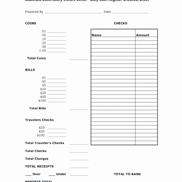Daily Cash Reconciliation Template Beautiful Daily Reconciliation Sheet Template Cash Transaction
