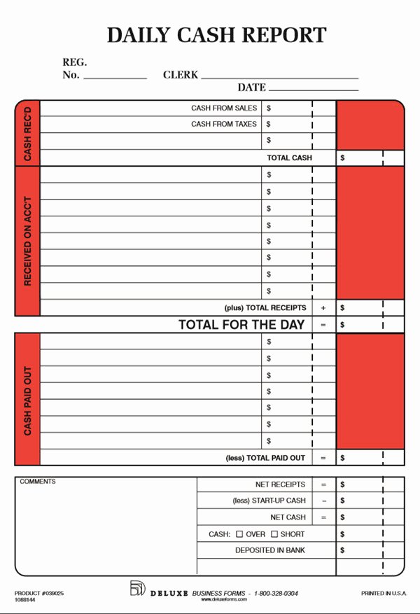 Daily Cash Report Template Unique Pin Daily Cash Report Template On Pinterest