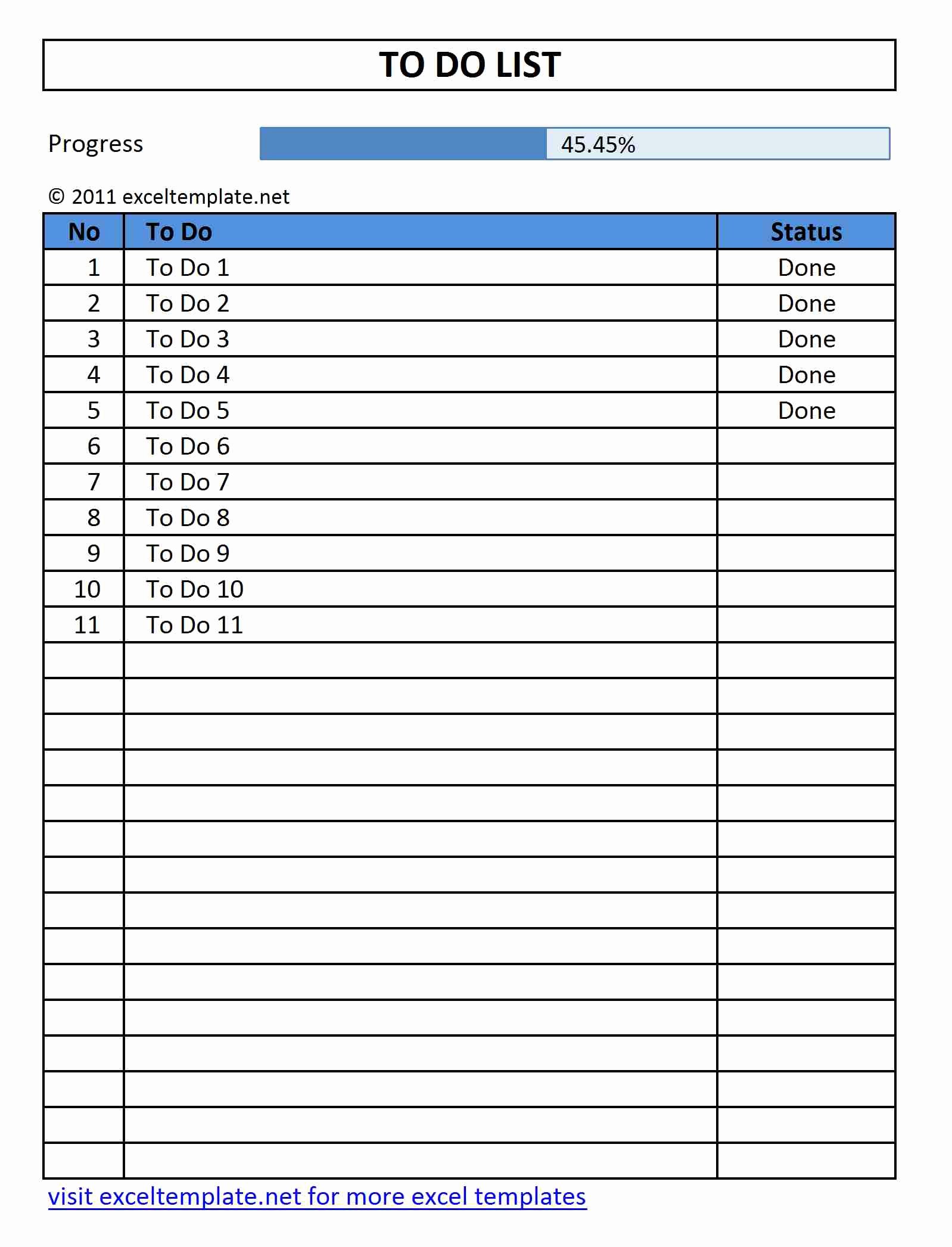 Daily Checklist Template Excel Lovely Simple to Do List