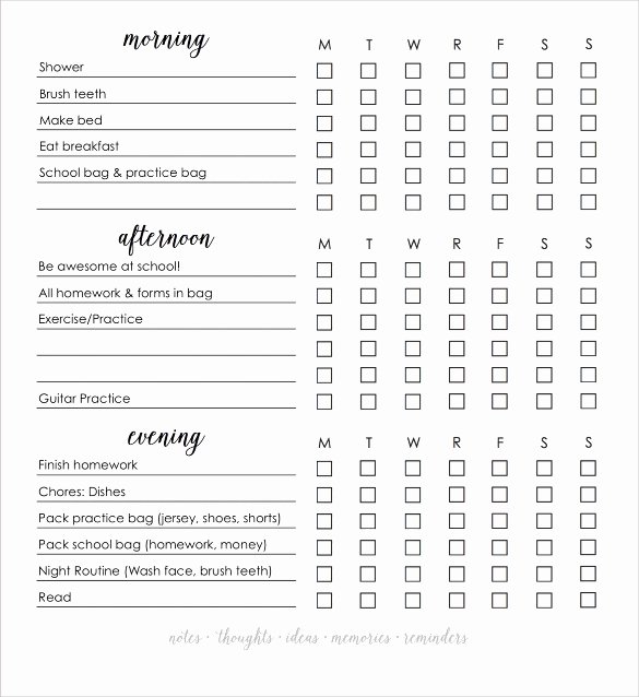 Daily Checklist Template Excel New Daily Checklist Template 27 Free Word Excel Pdf