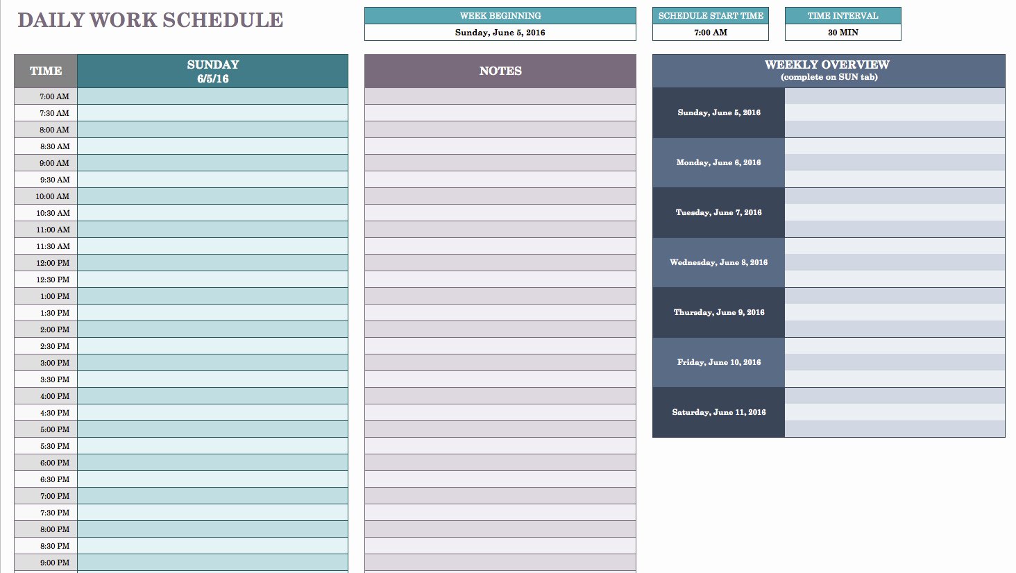 Daily Checklist Template Excel New Free Daily Schedule Templates for Excel Smartsheet