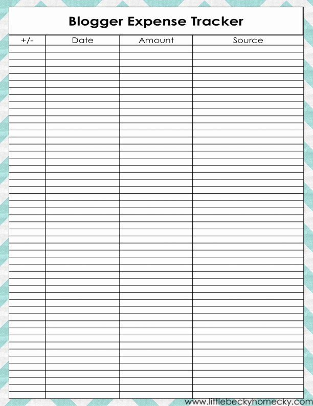 Daily Expense Tracker Template Awesome 20 Free Printable Blog Planners