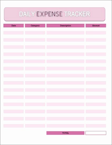 Daily Expense Tracker Template Awesome Pdf and Excel Daily Expense Tracker