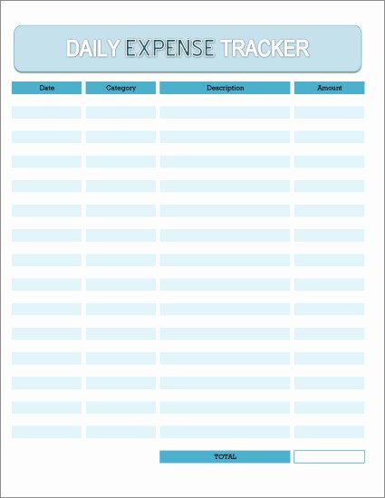 Daily Expense Tracker Template Best Of Free Daily Expense Tracker Excel Spreadsheet and Printable