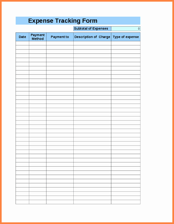 Daily Expense Tracker Template New Personal Daily Expense Sheet Excel Spreadsheet