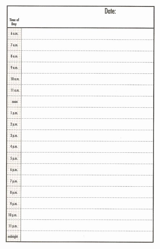 Daily Hourly Schedule Template Awesome Printable Daily Hourly Schedule Template
