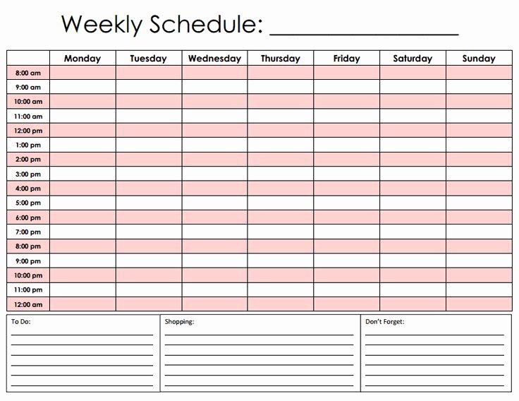 Daily Hourly Schedule Template Elegant 10 Best Of Printable Hourly Calendar Template