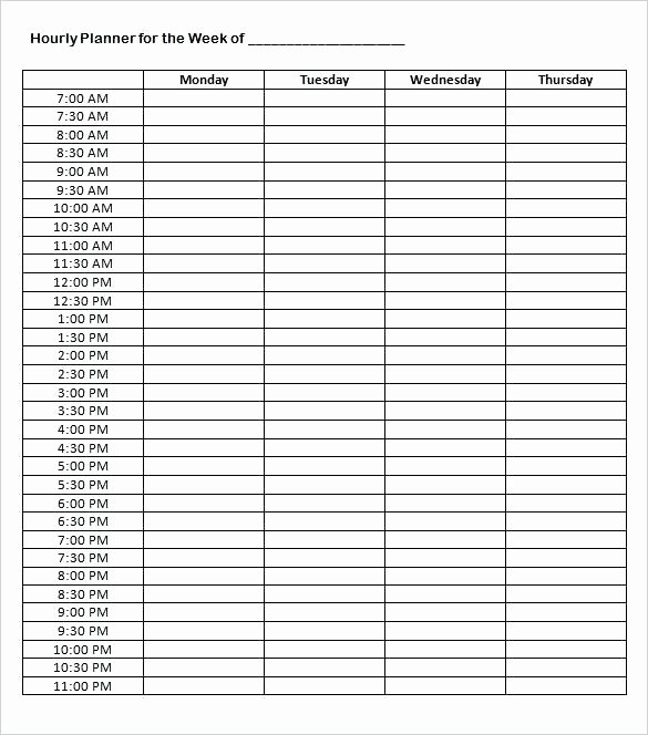 Daily Hourly Schedule Template New Daily Hourly Schedule Template – Flybymedia