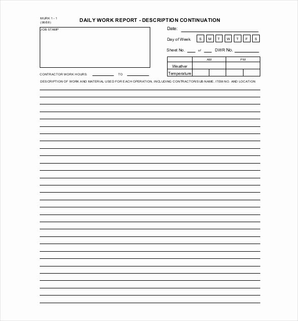 Daily Report Template Excel Luxury 24 Sample Daily Report Templates Pdf Ms Word