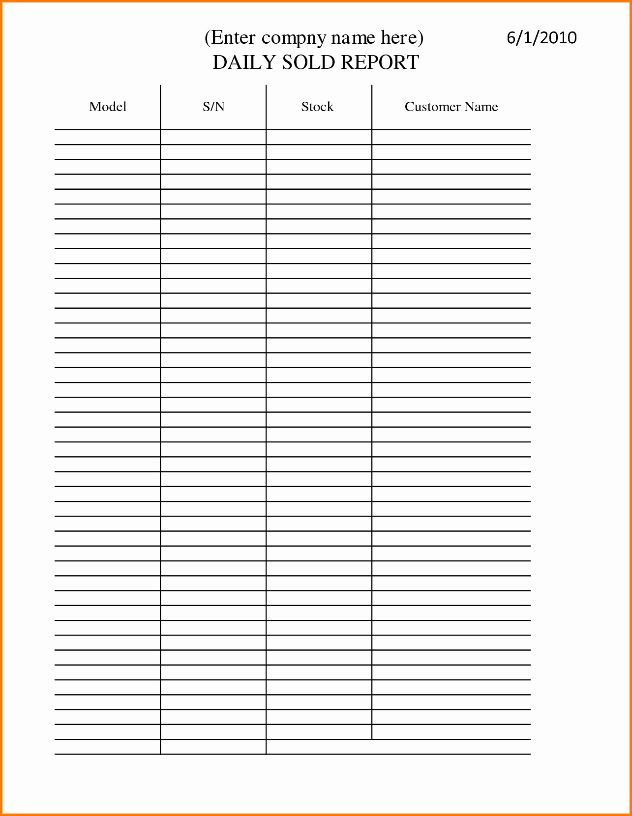 Daily Sales Report Template Inspirational 8 Daily Sales Report Template