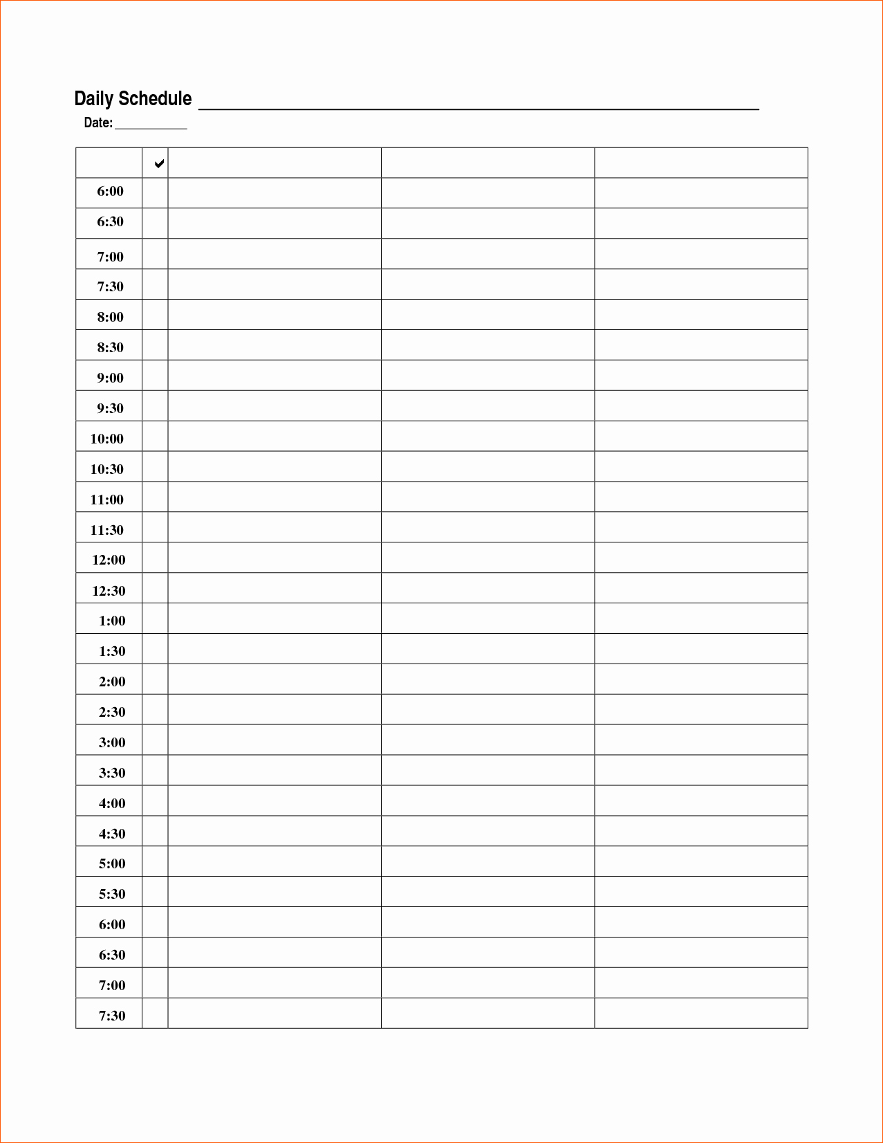 Daily Schedule Template Pdf Beautiful 10 Daily Schedule Template Pdf