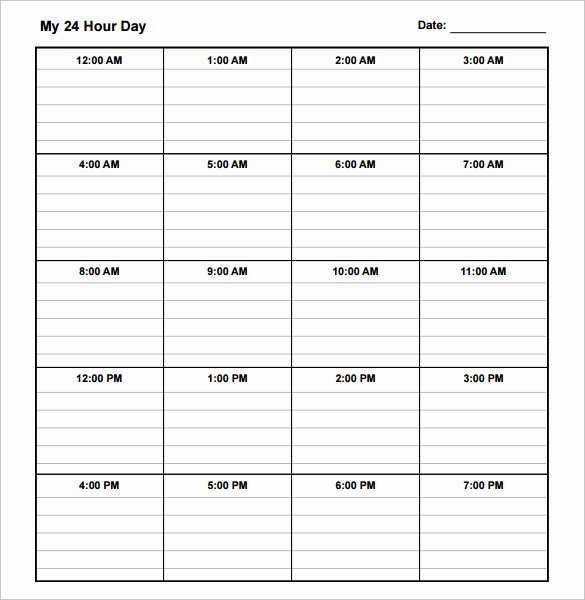 Daily Schedule Template Pdf Elegant Daily Schedule Template 37 Free Word Excel Pdf