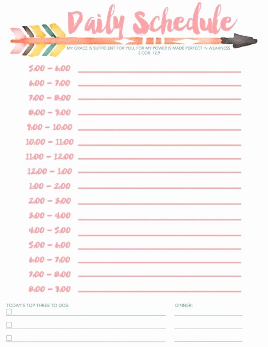 Daily Schedule Template Pdf Luxury 7 Daily Schedule Templates Excel Pdf formats