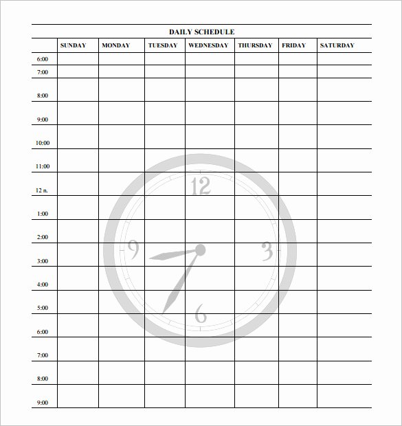 Daily Schedule Template Pdf Luxury Day Schedule Template – 7 Free Word Excel Pdf format
