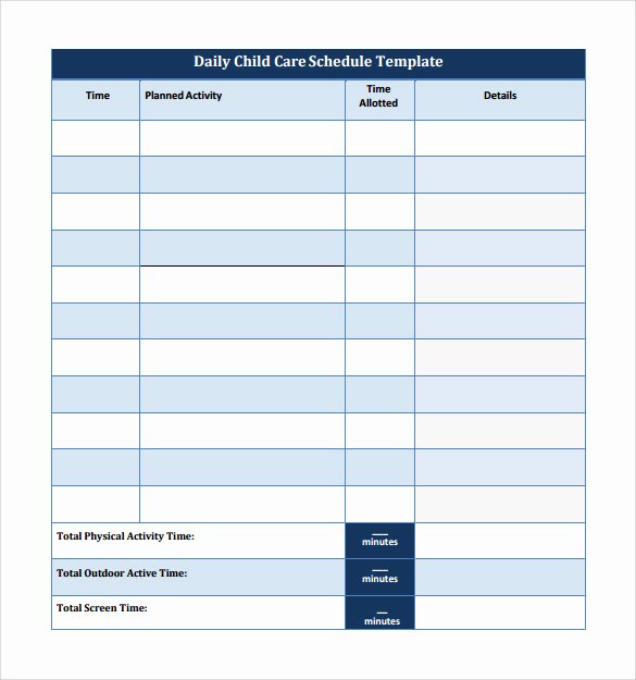 Daily Schedule Template Pdf New 23 Printable Daily Schedule Templates Pdf Excel Word