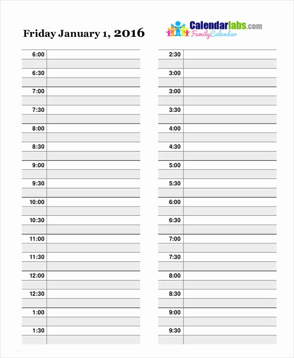 Daily Schedule Template Pdf New Daily Calendar Free Pdf Word Documents Download