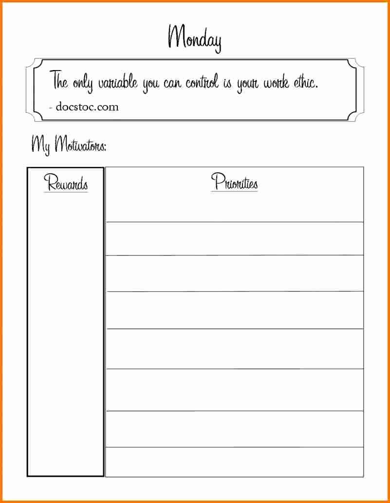 Daily Task List Template Beautiful Daily Task Template