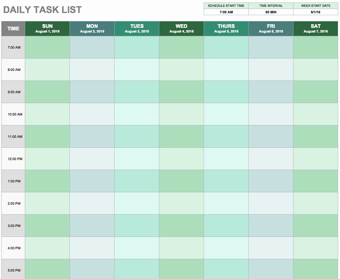 Daily Task List Template Inspirational 15 Free Task List Templates Smartsheet