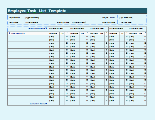 Daily Task List Template Luxury Employee Task List Template format Example