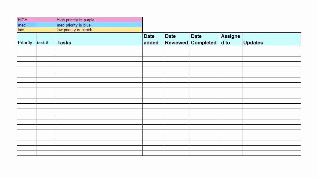 Daily Task List Template Unique Task Checklist Template Excel Printable Employee Job