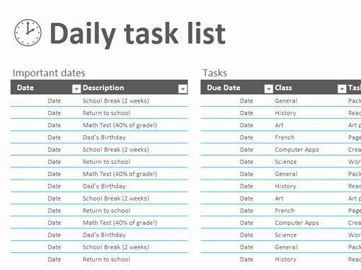 Daily Task List Template Word Awesome 6 Task List Templates Excel Pdf formats