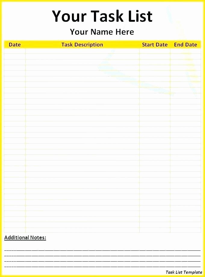 Daily Task List Template Word Awesome Template Task Template Employee Job List Daily Log Word