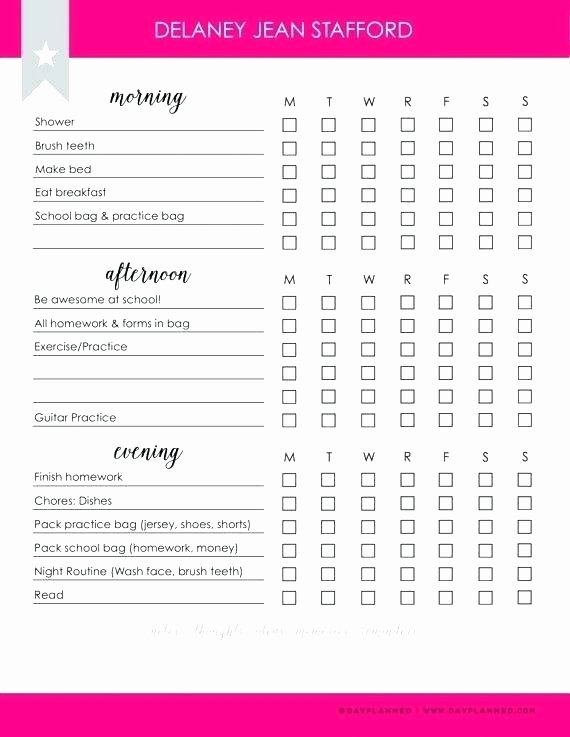 Daily Task List Template Word Beautiful Editable Checklist Template Word Daily Printable Task List