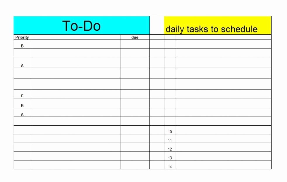 Daily Task List Template Word Fresh Weekly Daily Project Task List Template Excel Word