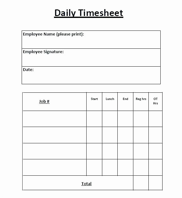 Daily Time Tracking Template Beautiful Daily Timesheet Template – Harriscateringfo