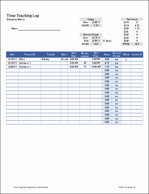 Daily Time Tracking Template Beautiful Time Tracking Template for Excel