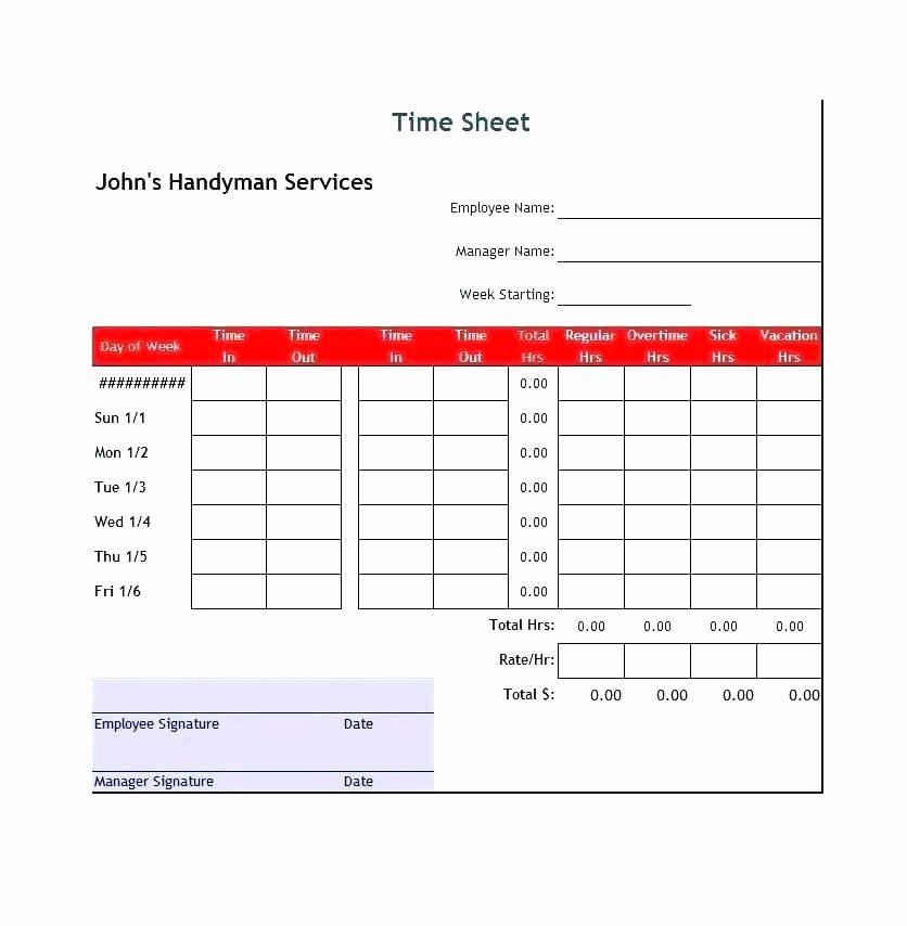 Daily Time Tracking Template Fresh Time Template Employee Tracking Free Sample Excel Daily