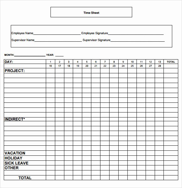 Daily Timesheet Excel Template Awesome 22 Sample Monthly Timesheet Templates to Download for Free
