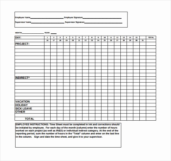 Daily Timesheet Excel Template Lovely 20 Project Timesheet Templates &amp; Samples Doc Pdf