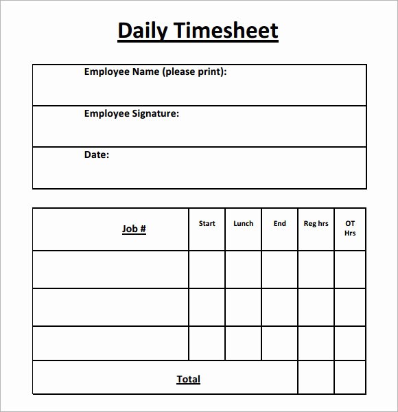 Daily Timesheet Excel Template Luxury Daily Timesheet Template 15 Free Download for Pdf Excel