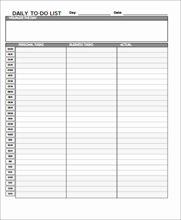 Daily to Do List Template Beautiful Business to Do List Templates Free Word Pdf format