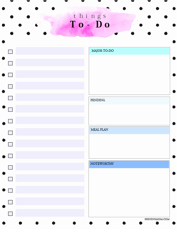 Daily to Do List Template Lovely Printable Daily to Do List Template to Get Things Done