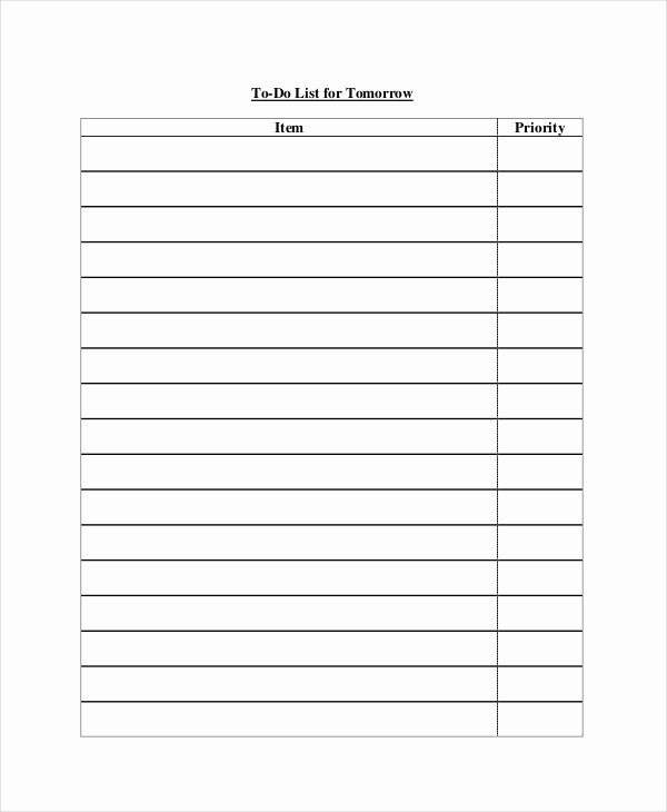 Daily todo List Template Inspirational to Do List 13 Free Word Excel Pdf Documents Download