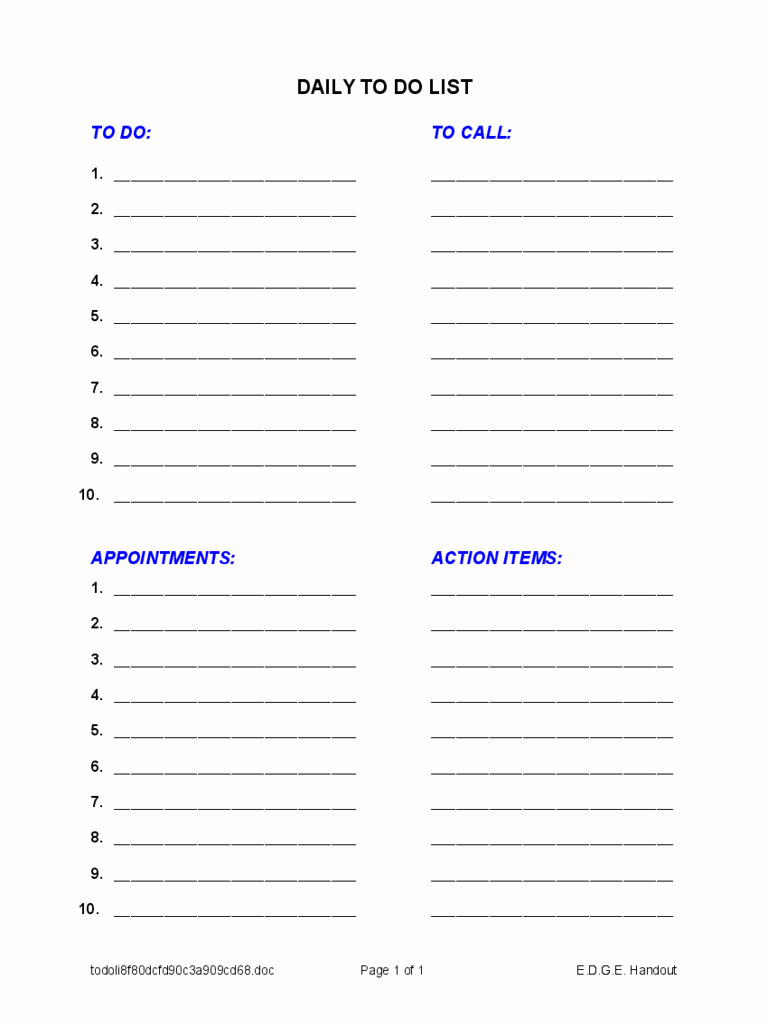 Daily todo List Template Lovely to Do List Template 36 Free Templates In Pdf Word